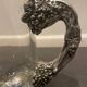 Carafe en étain et cristal
