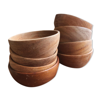 Lot of wooden bowls from Togo