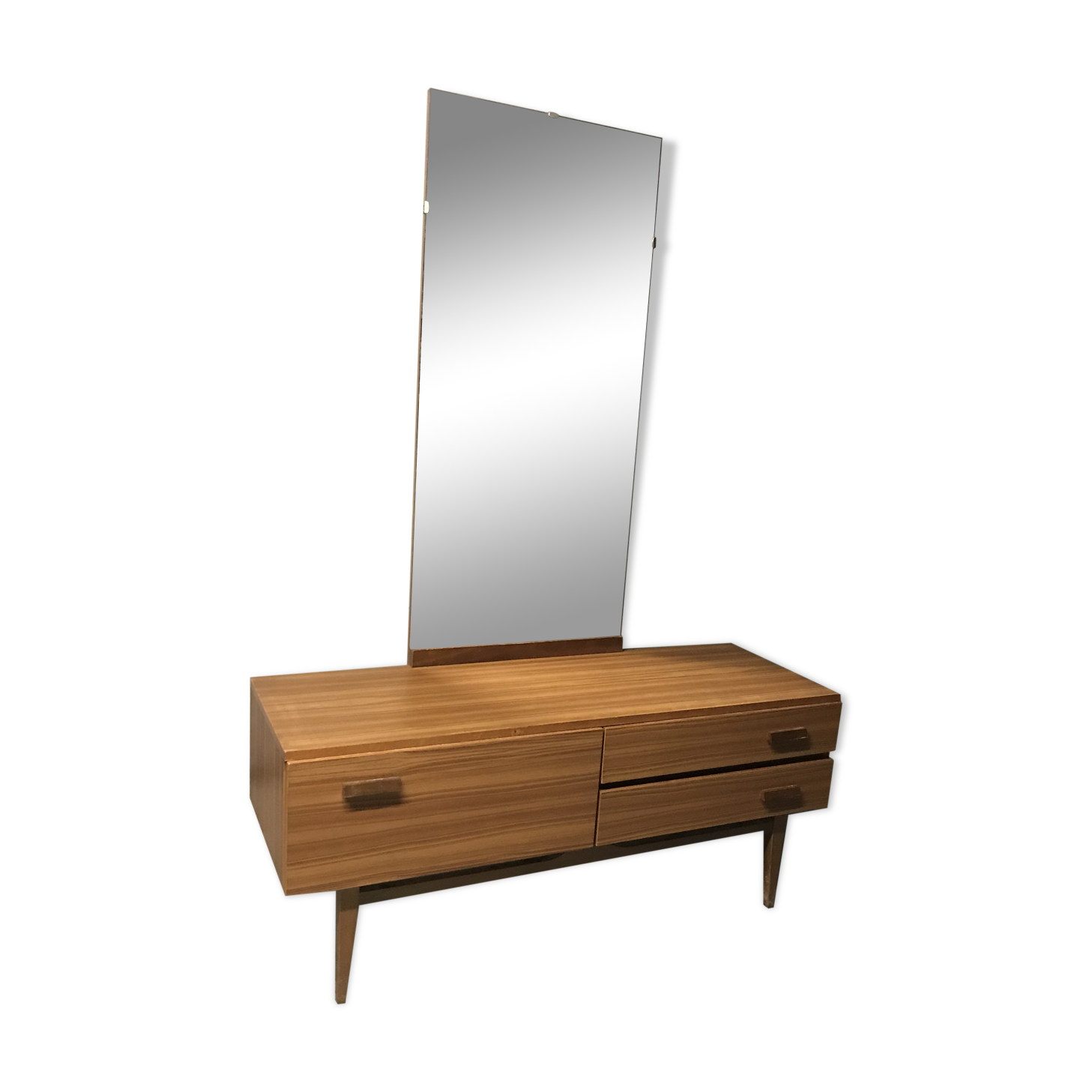 Dressing table with mirror, vintage 1970