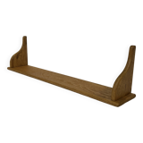 Vintage oak wall rack book shelf 1970s wood minimalist design