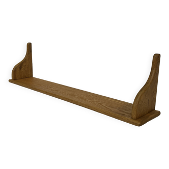 Vintage oak wall rack book shelf 1970s wood minimalist design