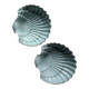 Shell-shaped porcelain dishes.