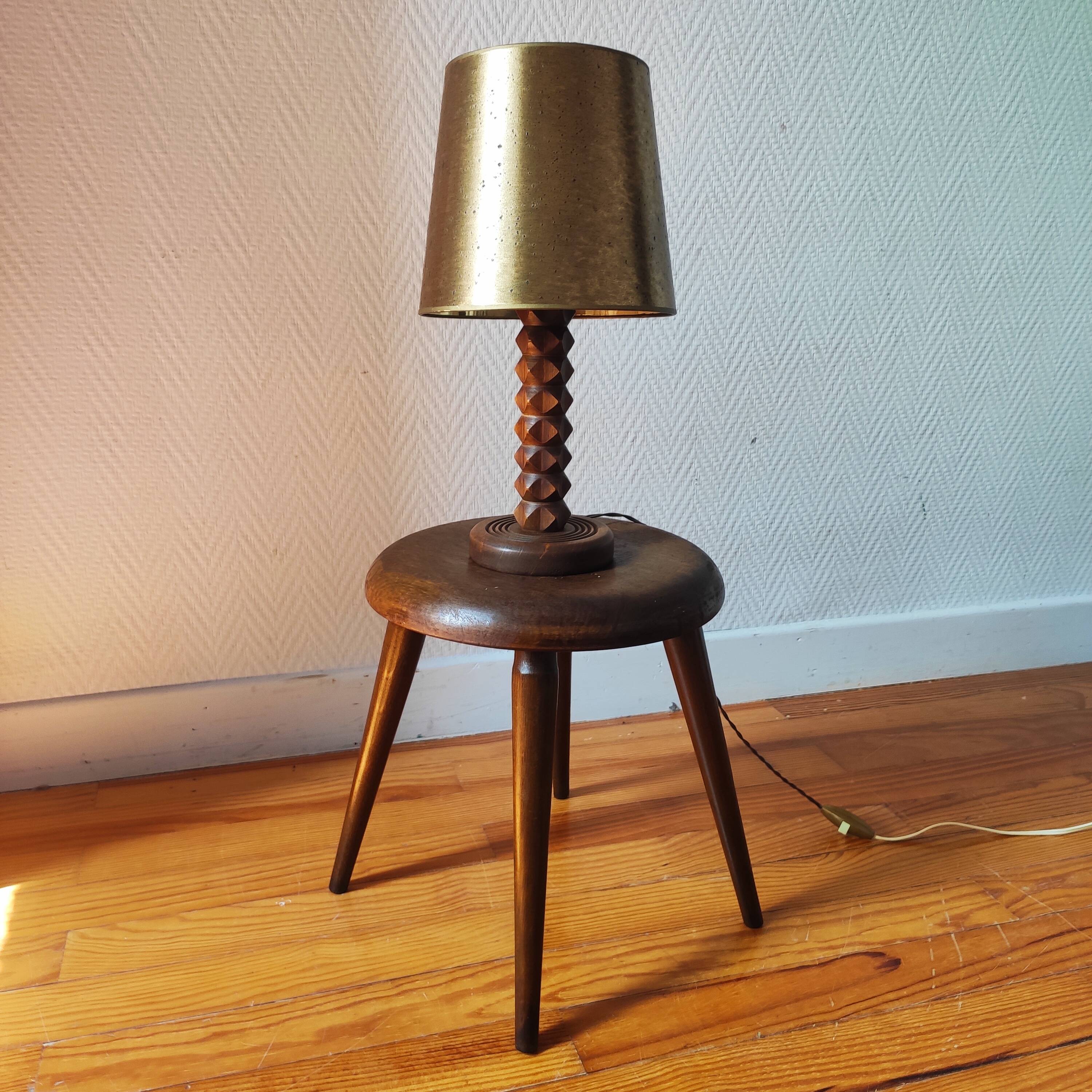 Antique solid wood stool