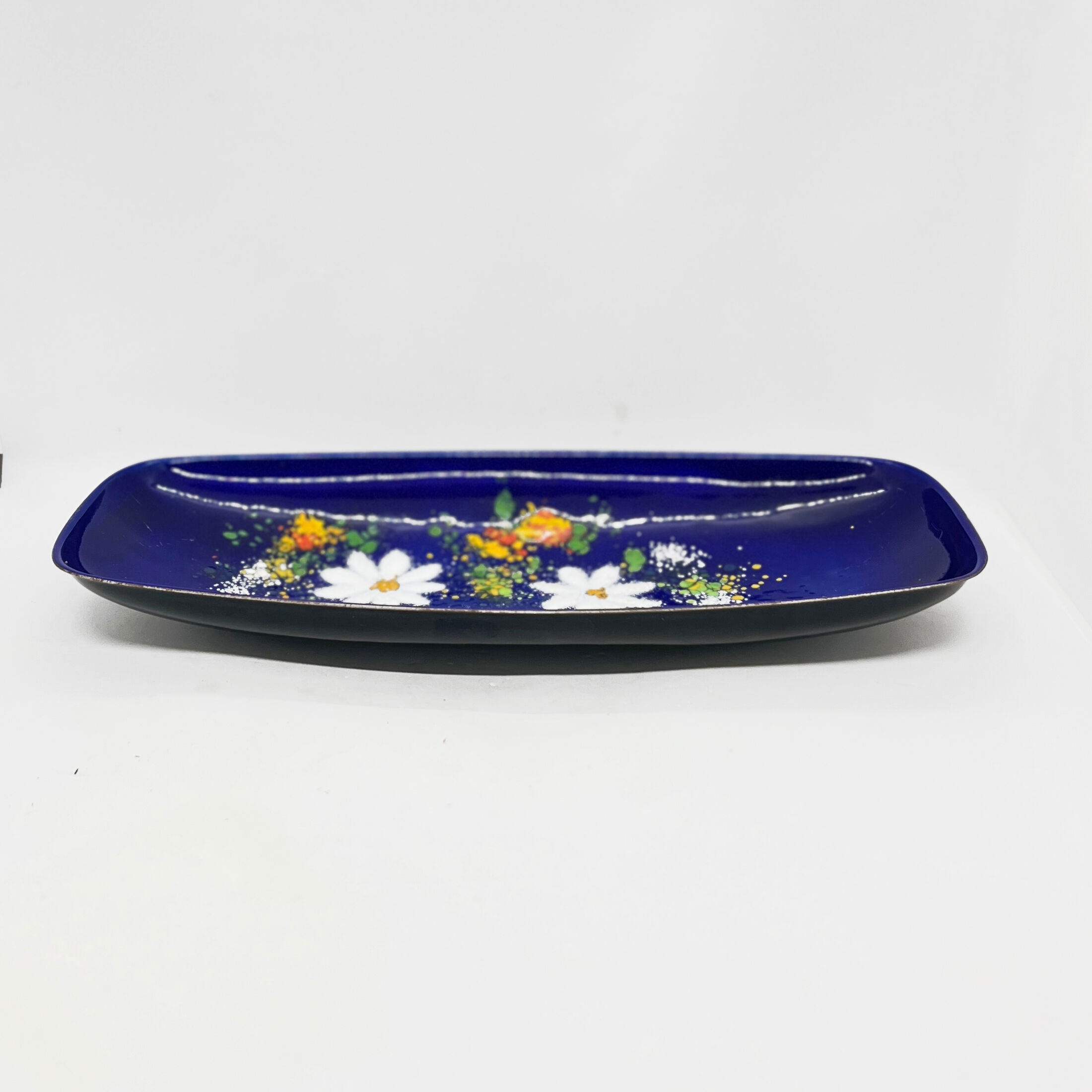 Enameled platter, copper bowl, Germany, 1960s
