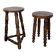 Pair of antique stools with turned legs.