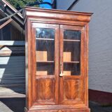 Louis Philippe Style Mahogany Display Cabinet from the 19th Century