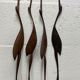 set of 4 vintage wooden wall sculptures / birds