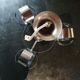 Space age design chandelier in vintage chromed metal year 70