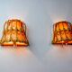 Pair of rattan wall lights, France, 1960