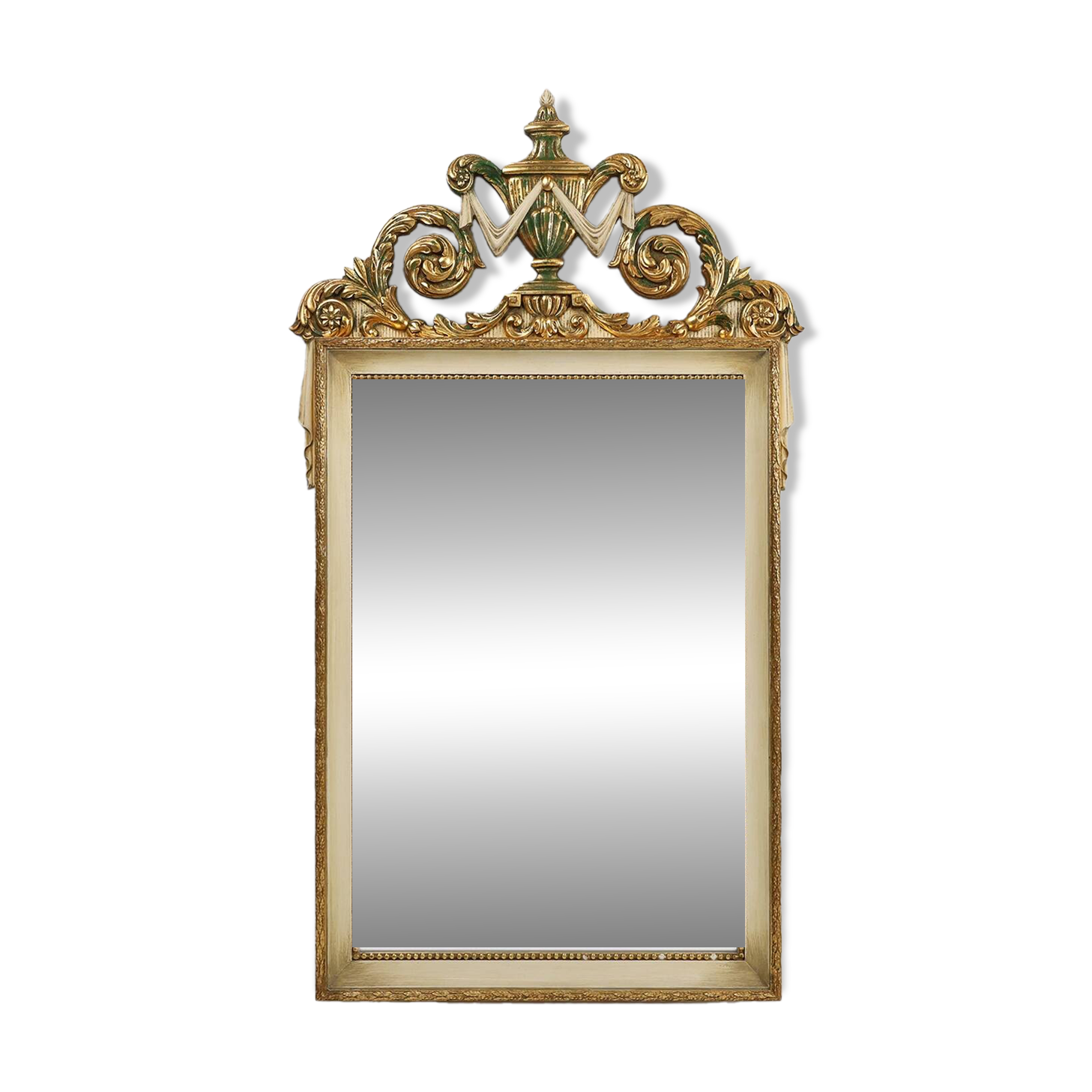 20th Century Napoleon III style mirror in wood with facet cut mirror, France