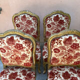 Ensemble de 4 chaises louis xv