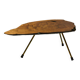Original coffee table by Carl Aubock, large tree trunk in walnut from the mid-century, 1950s.