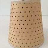 Mini lampshade with vintage perforated cardboard pliers