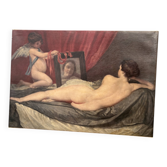 Painting after Velazquez Venus at the Mirror