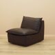 Brown leather armchair, Italian design, 1960s, production: Italy