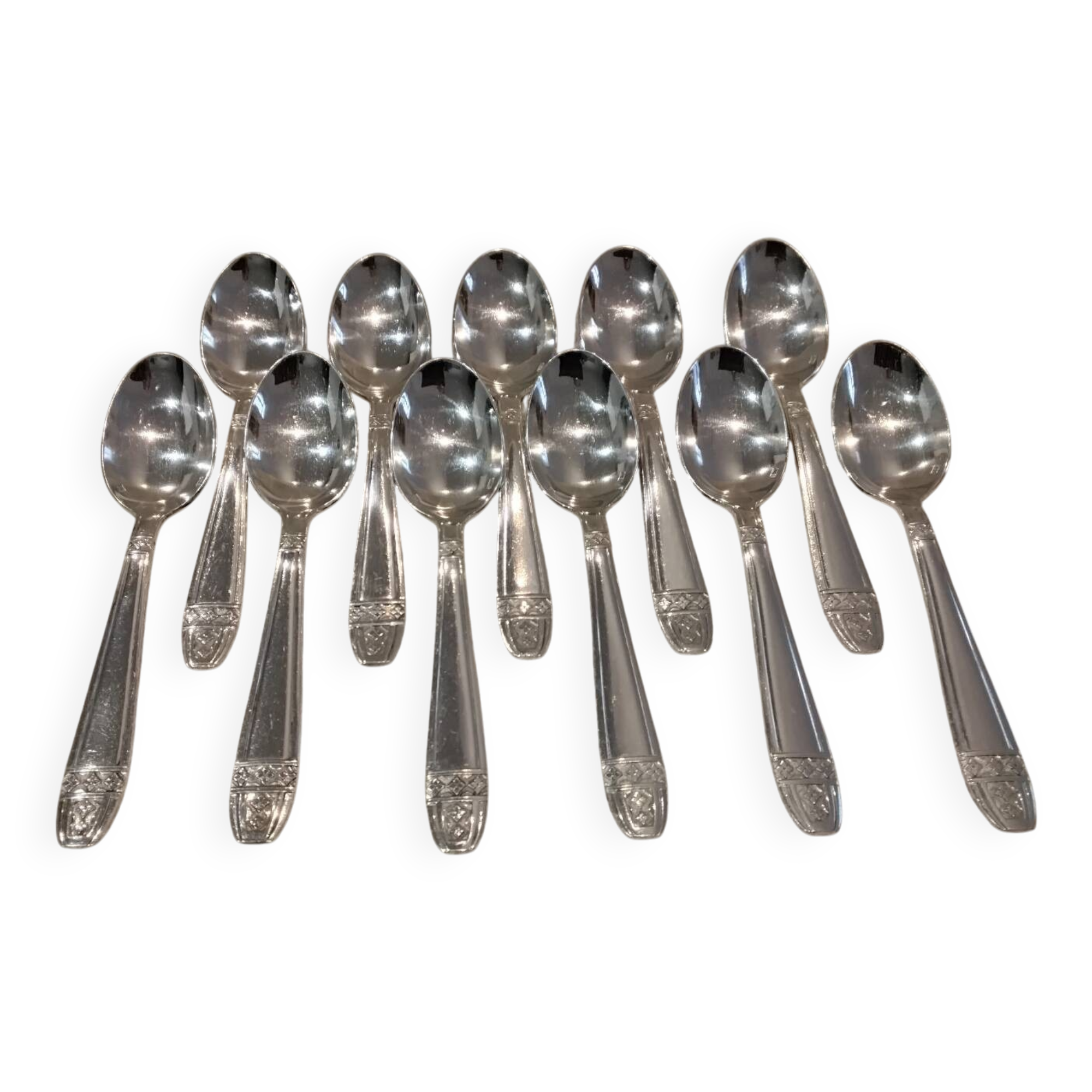 11 silver-plated metal coffee spoons Lemondial Grand Prix Monaco