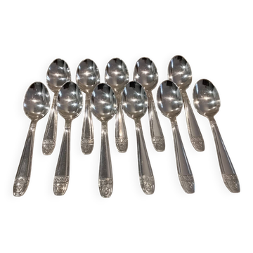 11 silver-plated metal coffee spoons Lemondial Grand Prix Monaco