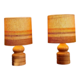 Paire lampes chevet 1970