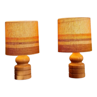 Paire lampes chevet 1970