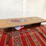 Table basse vintage - double plateau - Adri