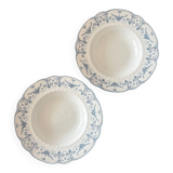 Set of 2 Royal Doulton Joséphine model deep plates – blue decoration