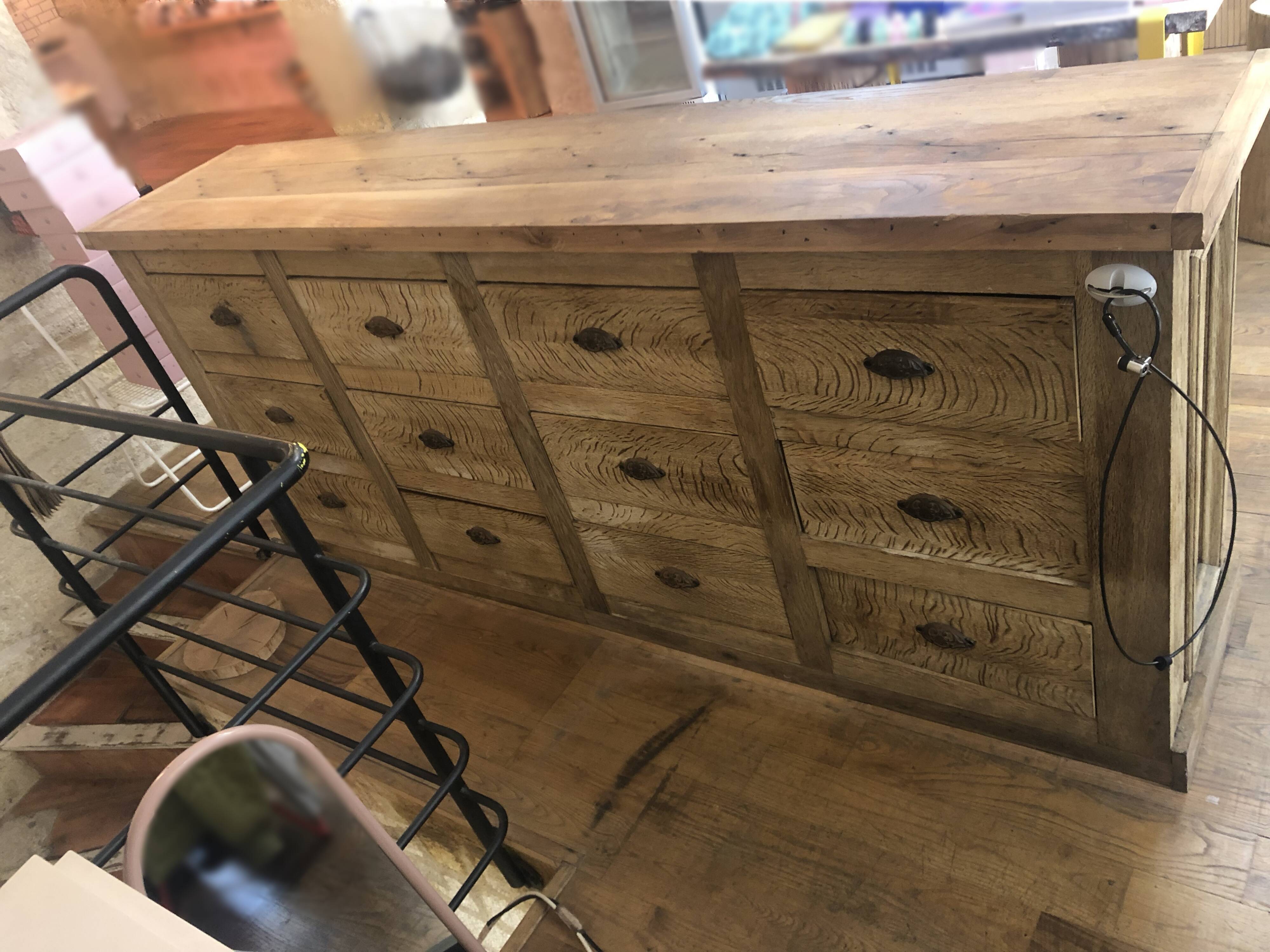 Solid oak drawer cabinet