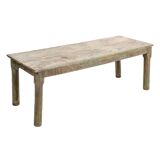 Coffee table in weathered solid wood
