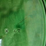 Plat en faïence de Sarreguemines feuille fougère XXe
