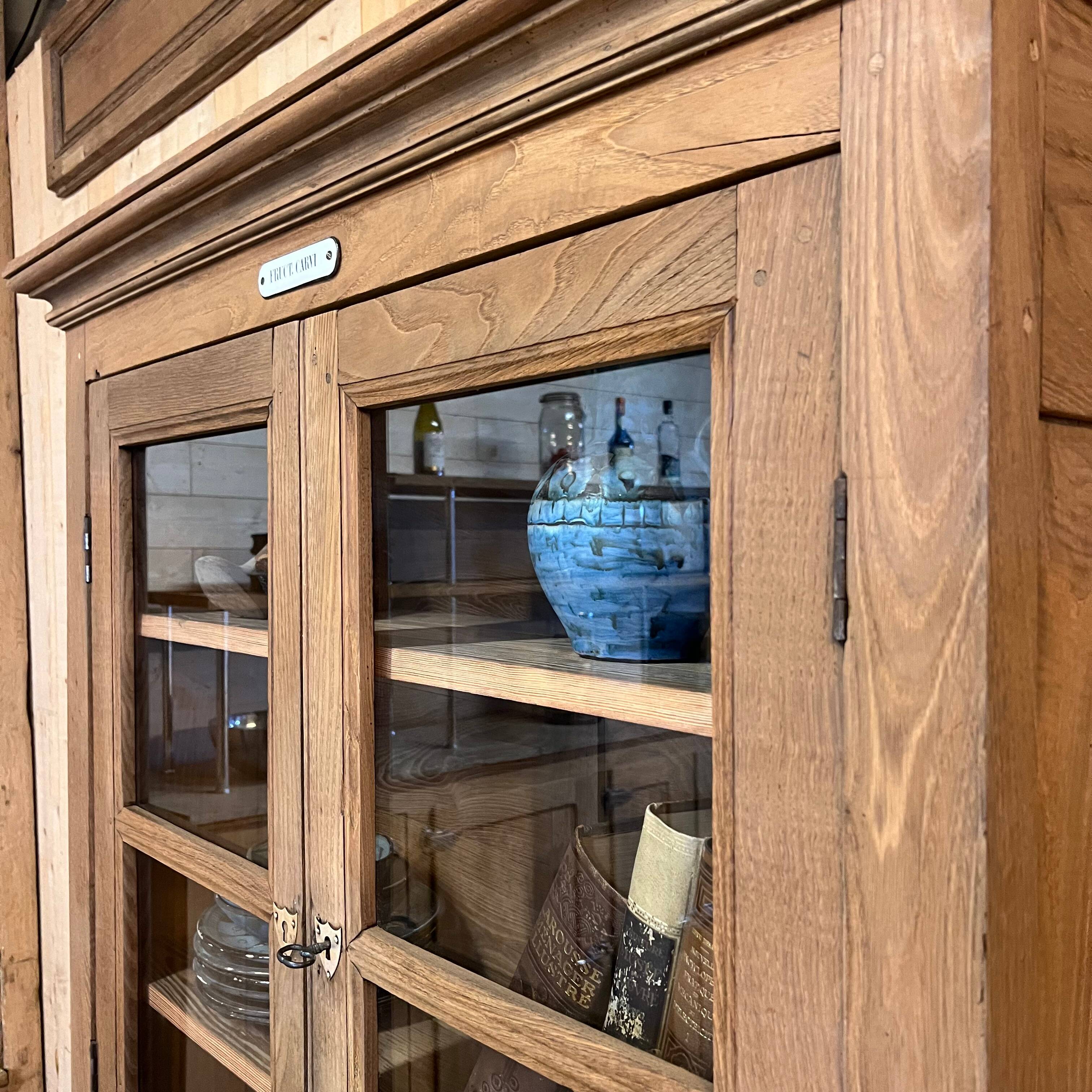 Two-part buffet in raw oak