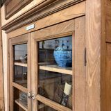 Two-part buffet in raw oak