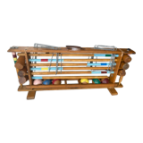 Old wooden croquet game