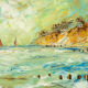 Seacoast, oil on plate