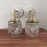 Paire d’appliques murales en verre