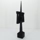 Brutalist candelabra in black forged steel 1950