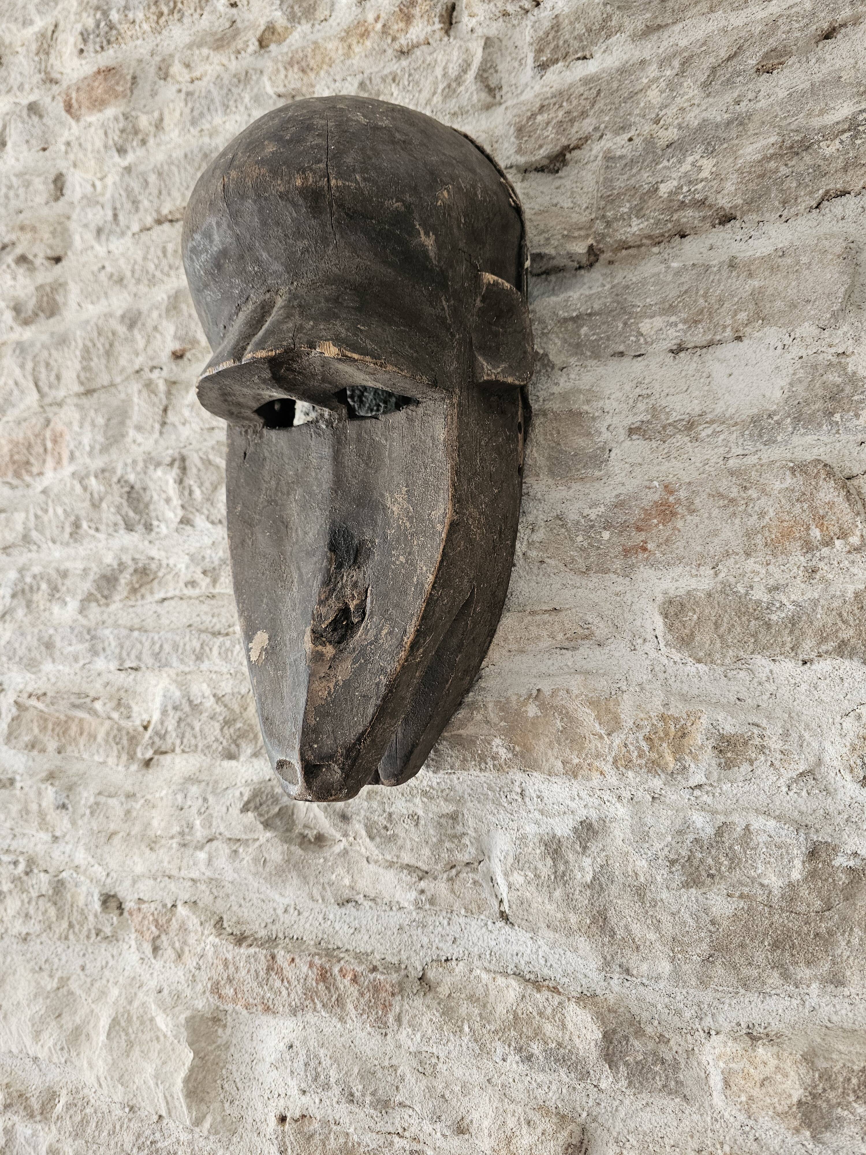 Ancient African Hyena Mask Bambara - Baman Mali - Tribal African Art
