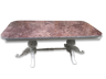 Grande table de milieu dessus marbre rouge moucheté