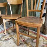 Set 4 mismatched bistro chairs Annee 50/60