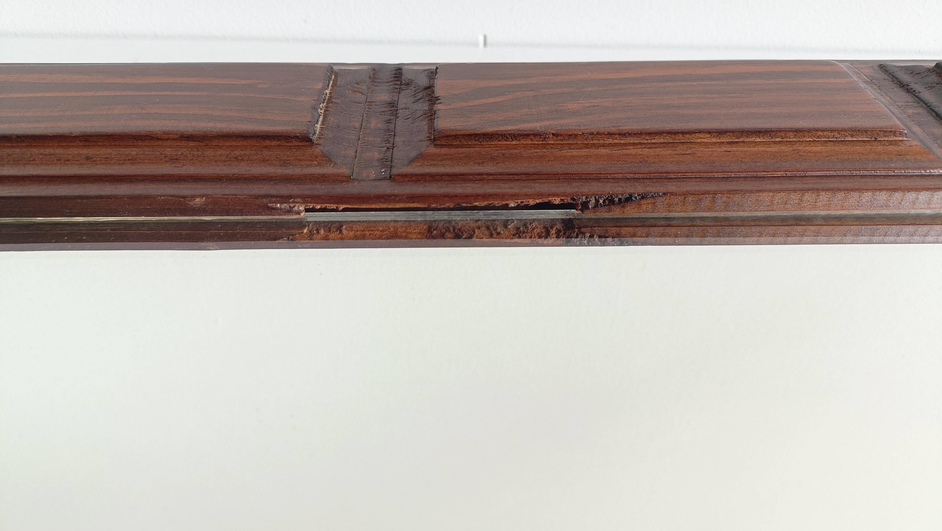 Mid-Century Spanish Oak Wall Mirror– Castilian Style, 1950s