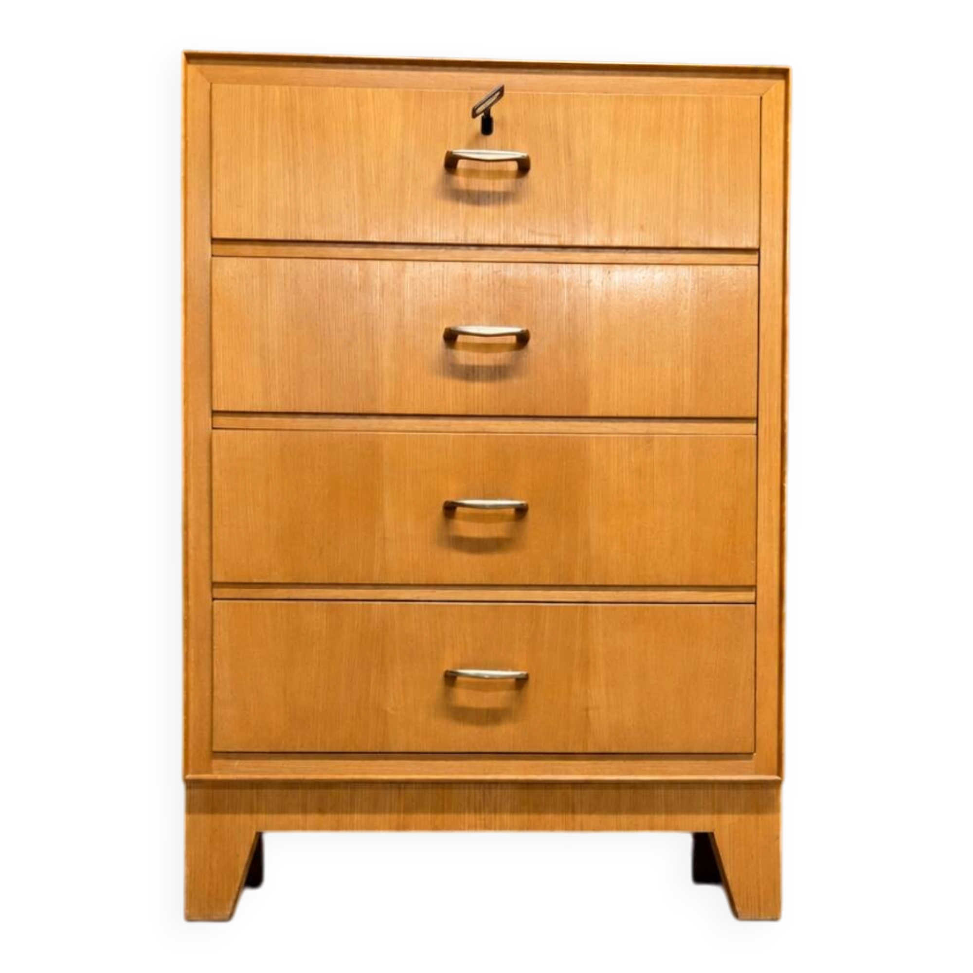 Vintage 1960s chest of drawers - 4 drawers - leg frame