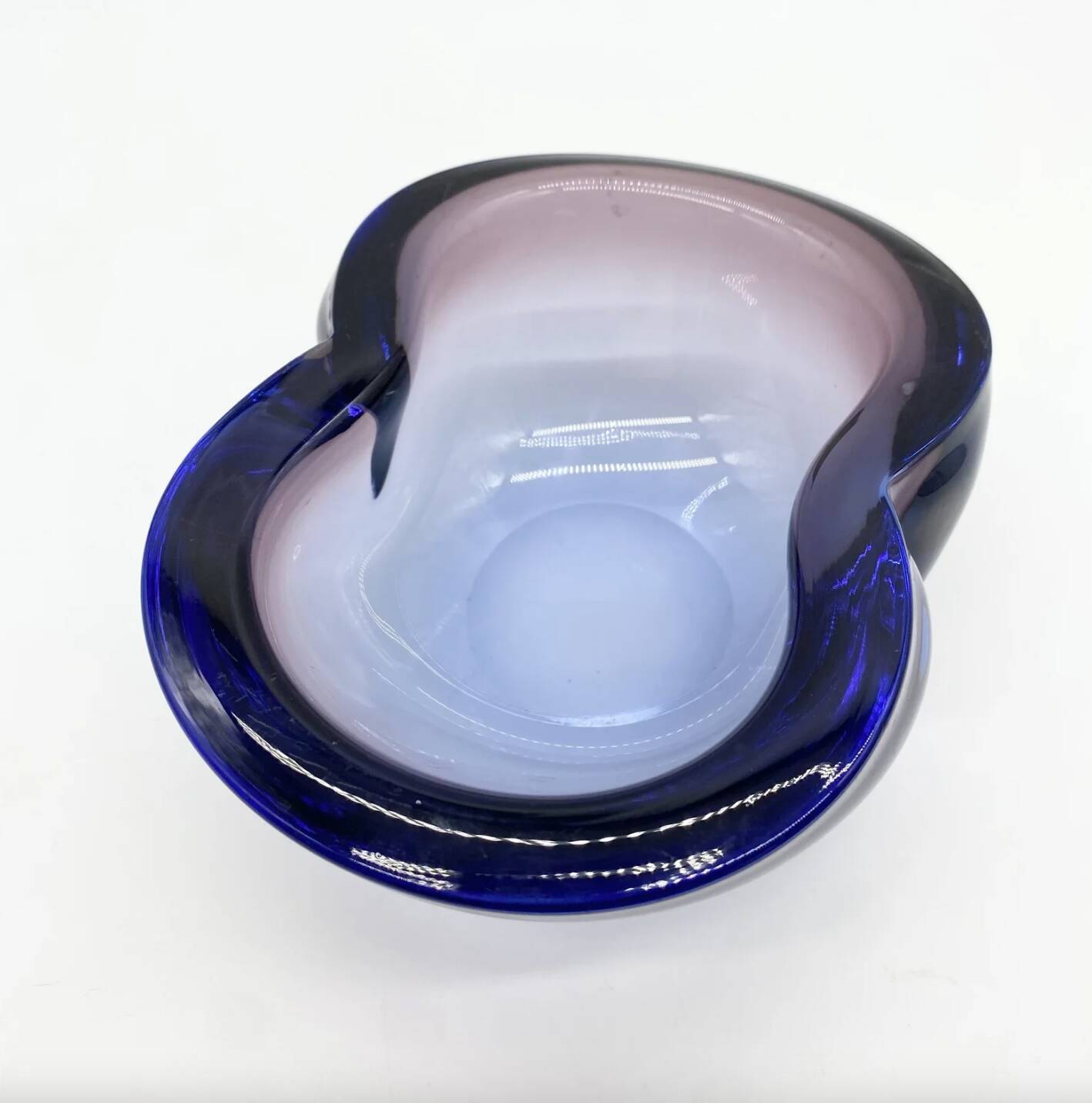 Cendrier « Blue Velvet » / Murano Sommerso – 1960–70s