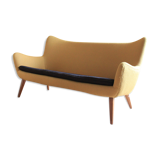 Danish sofa egg years free forms, vintage yellow