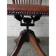 Chaise de bureau en acajou réglable en hauteur