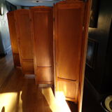 Old screen 9 wooden panels