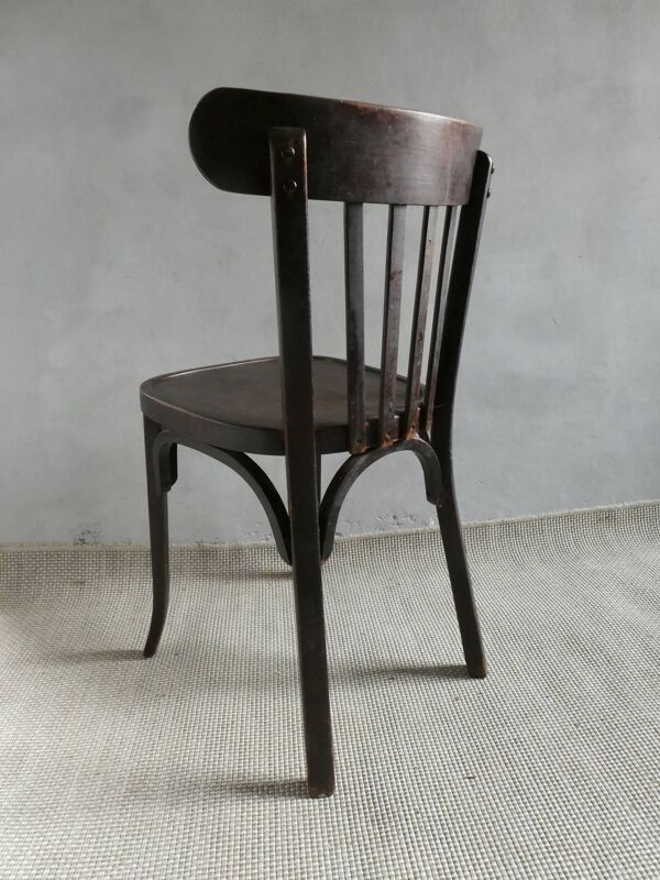 Chaise de bistrot Baumann, couleur acajou