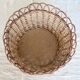 Large vintage woven rattan planter