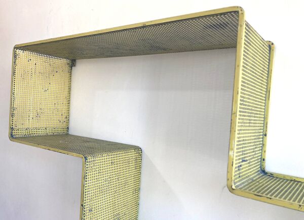 Etagère « Dedal » Mathieu Matégot / vintage 1950 / Jaune