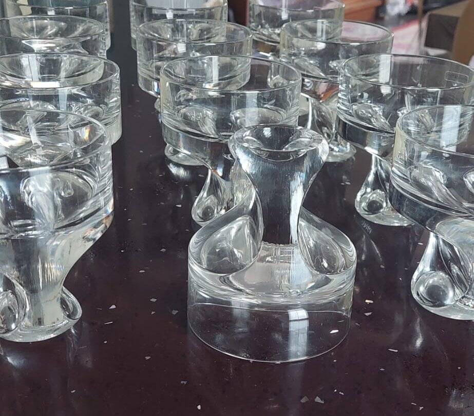 Set of 12 Kristall Krisla Whiskey Glasses Design Taddei Sistini '60