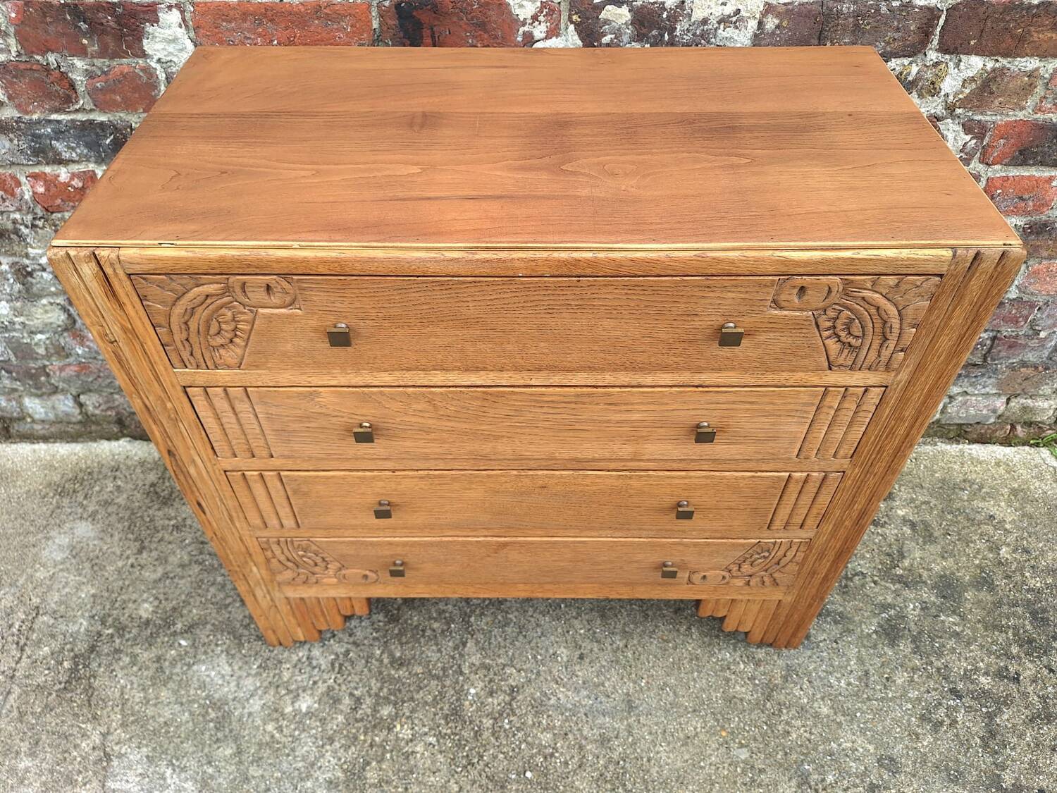Art deco chest of drawers, vintage old furniture