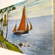 Oil on canvas, Marine signed Raymond JAFFRÉ (1918-2003)