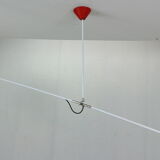 J.J.J. Hoogervorst Red Counter Balance Ceiling Lamp by Anvia Holland, 1950